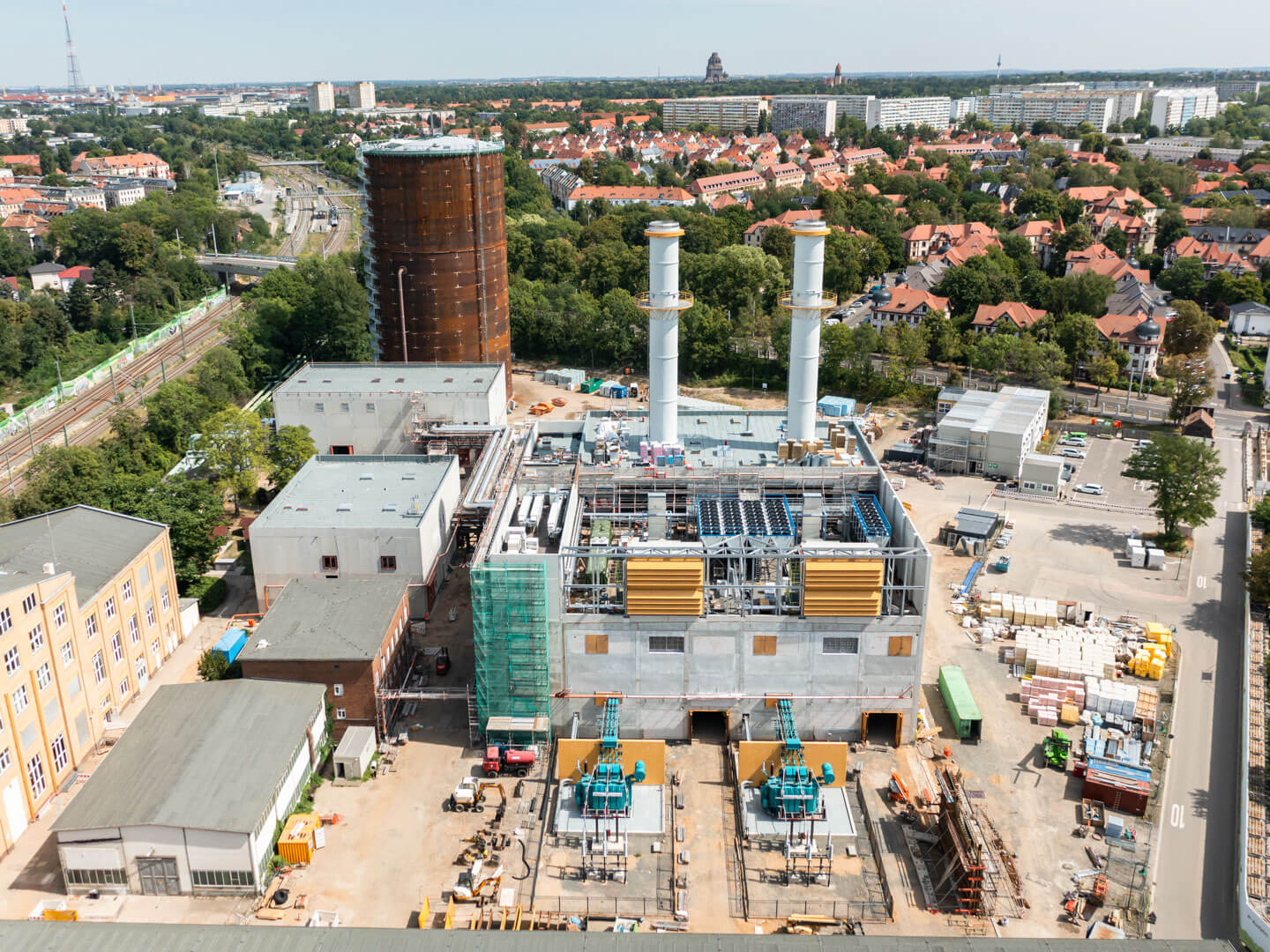 Der Bau des neuen Heizkraftwerks Leipzig Süd